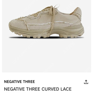 네거티브쓰리 스니커즈 Curved Lace Sneakers