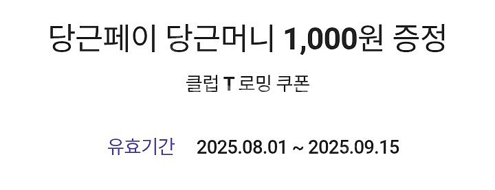 당근페이 당근머니 2천권-> 1,300원--1
