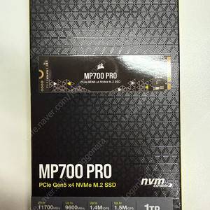 CORSAIR MP700 PRO M.2 NVMe 1TB 미사용품