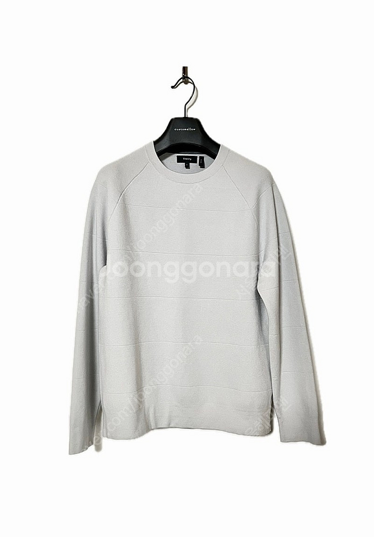 Theory 띠어리 라이트 그레이 자고 겨울 니트 스웨터 S 95사이즈--1