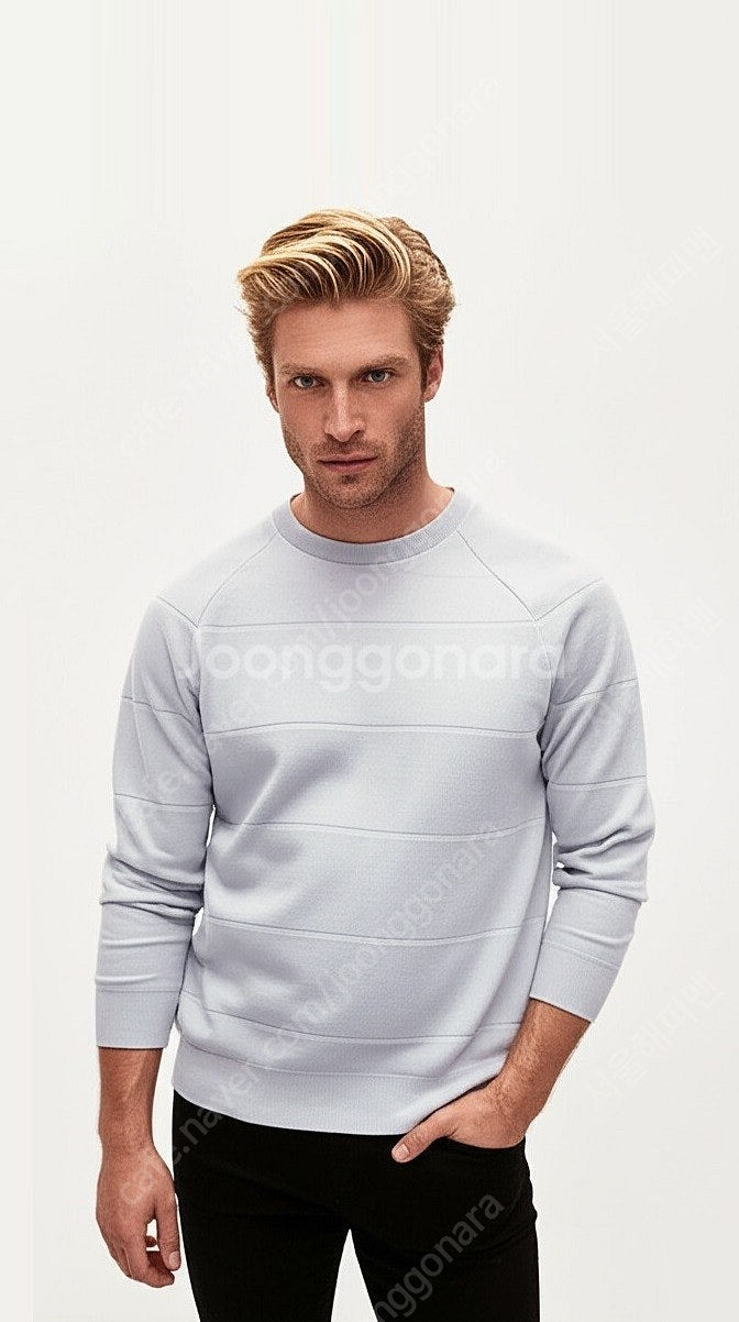 Theory 띠어리 라이트 그레이 자고 겨울 니트 스웨터 S 95사이즈--0