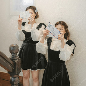 텀블벅 나일론하트 림님 걸 클래식 셋업 벨벳원피스 세트