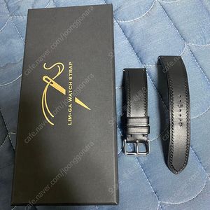 임가스트랩 부테로 올스티치 가죽 시계줄 블랙 20mm