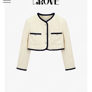 그로브스토어 플린 크롭 자켓 아이보리 grovestore 그로브
