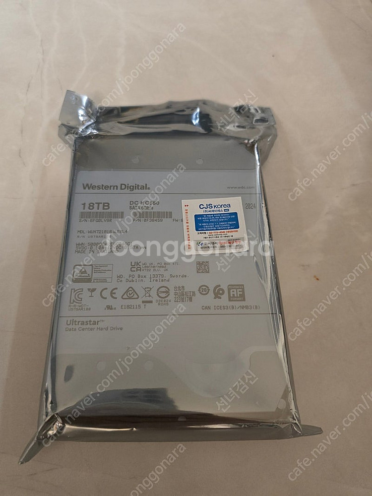 미개봉 Western Digital 18TB HDD H...--0