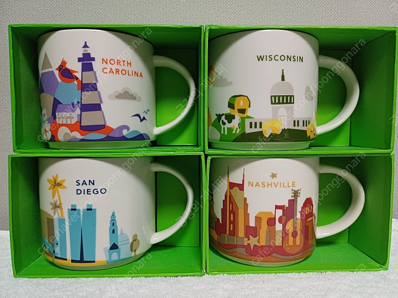 스타벅스 유아히어 미국 파이크 플레이스 마켓 마이애미 워싱턴 메릴랜드 달라스 햄튼 샌디에고 내슈빌 와이키키 테네시 ... 이미지