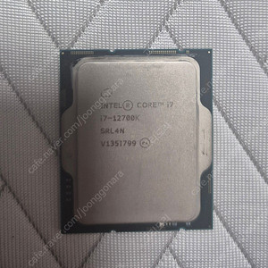 인텔 i7-12700K CPU 단품 정품 풀박스 판매합니다