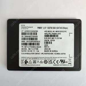 삼성 PM897 1.92TB SSD 데이터센터급 판매합니다.