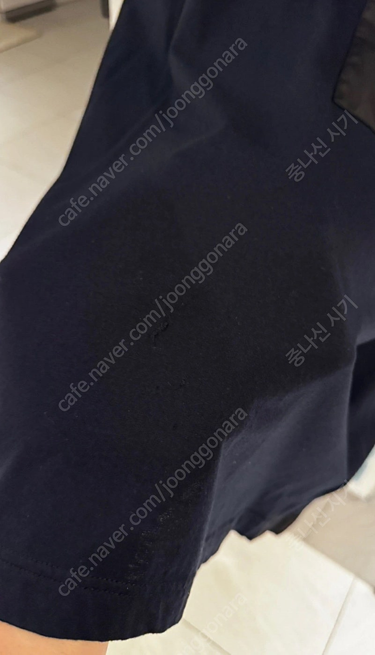 프라다 블랙 포켓 티셔츠 L 100사이즈 저렴 판매--4