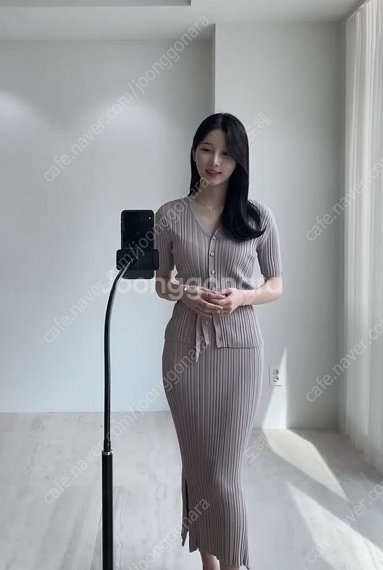 시에 보브 벨티드 가디건 + 머메이드 스커트 맥시 베이...--0