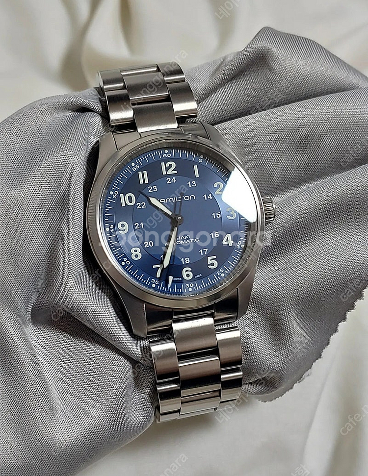 해밀턴 카키필드 티타늄 네이비 38mm--0