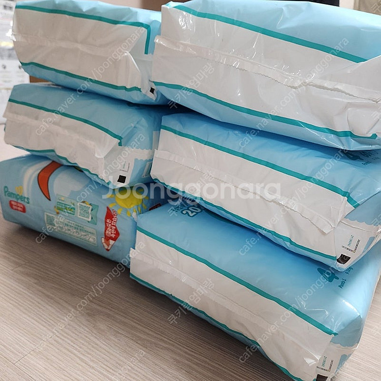 팸퍼스 에어차차 썸머 4단계 6팩일괄--1