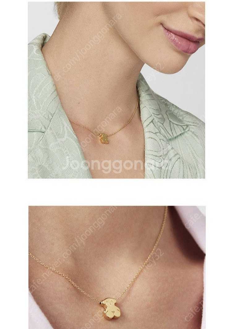 토스tous 18K 스윗돌 테디베어 곰돌이 목걸이/81...--3