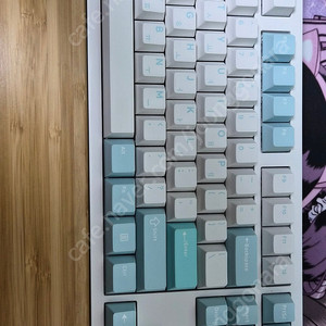 ​다얼유 a104pro flex 저소음오크축 아이스블루 키보드