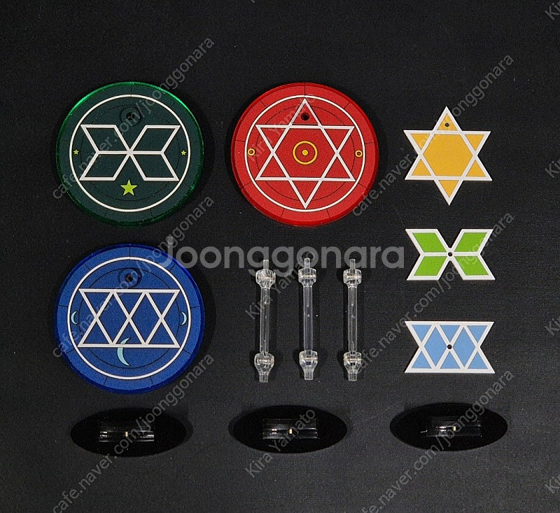 모데로이드 그랑죠3종&슈퍼그랑죠3종&아크릴장식장(Led)&주인공도색캐릭터 3명,구리구리포함 총4종&마법진베이스--2