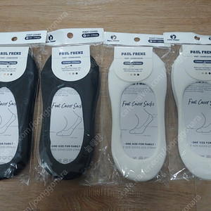 폴프랜즈 풋커버 3켤레 원사이즈 양말 남여공용 220~270mm 싸게 팝니다. 화이트, 블랙 덧신