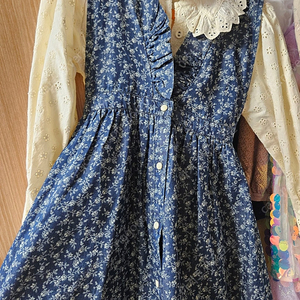 봉주르 다이어리 데님 원피스 6y