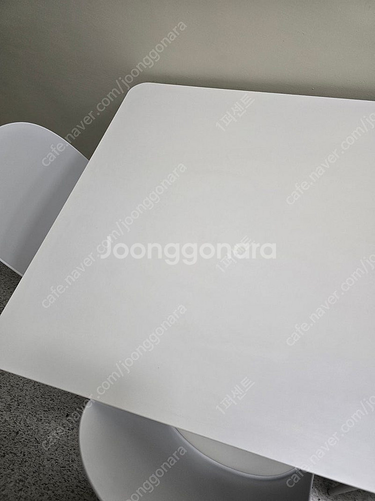 (급매)화이트 테이블 책상 회의테이블 식탁 + 의자 4...--4