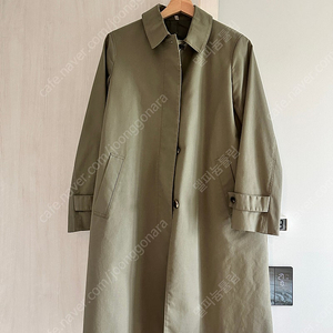 무인양품 muji 카키색 하프 트렌치 코트 M