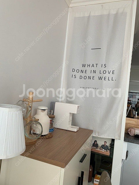 씨엘커튼 고흐 모네 가리개 커튼 2장 일괄--3