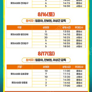 16일(토) 롯데시네마 건대입구 악마가 이사왔다[무대인사] 1만원 (2매 연석 가능)