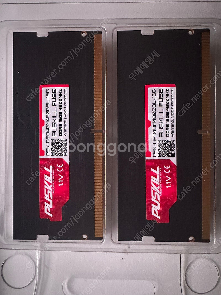 Puskill ddr5 16g 4800 2개 노트북용--0