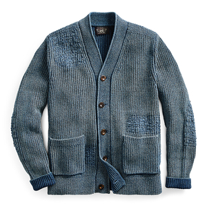 RRL 더블알엘 인디고 리페어 패치워크 가디건 자카드 패치워크 워크셔츠 트윌 팬츠 퍼티그 헤링본 RL67 자켓 류준열 가죽 플라이트 무스탕 이동휘 이진욱 페어아일 발마칸 헤링본 크