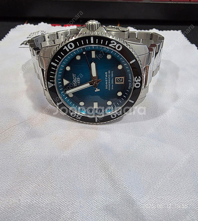 티쏫 씨스타 1000 파워매틱 80 40mm (블루)--5