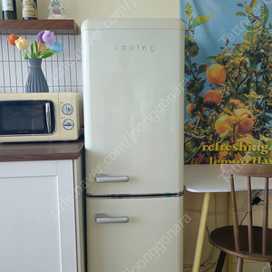 [스튜디오 정리로 싸게 처분합니다] 레트로 감성 냉장고/ 전자레인지