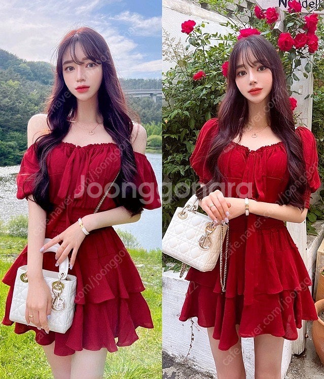 메이윤 리본 블라우스 & 캉캉 미니 스커트 투피스 M ...--1