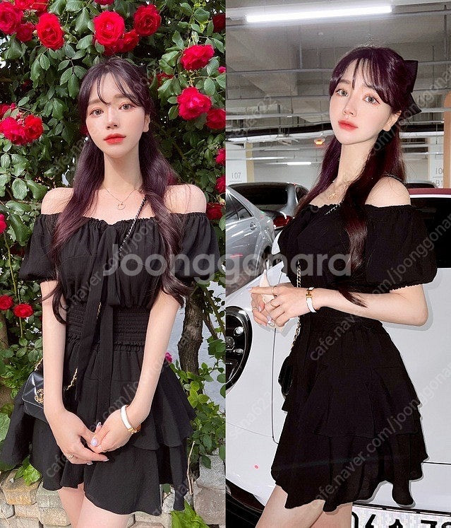 메이윤 리본 블라우스 & 캉캉 미니 스커트 투피스 M ...--2