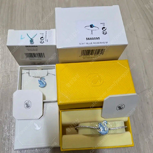 새제품)스와로브스키목걸이+팔찌 신형 블루스완 세트 정품