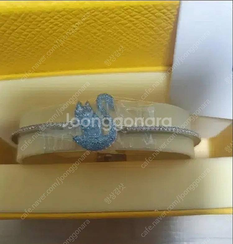 새제품)스와로브스키목걸이+팔찌 신형 블루스완 세트 정품--2