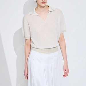 25 타임 조니 칼라 글리터 니트 탑 작성중 더캐시미어 랑방 파사드패턴