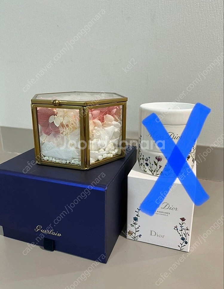 디올 생화 장미 보석함 장식품--0
