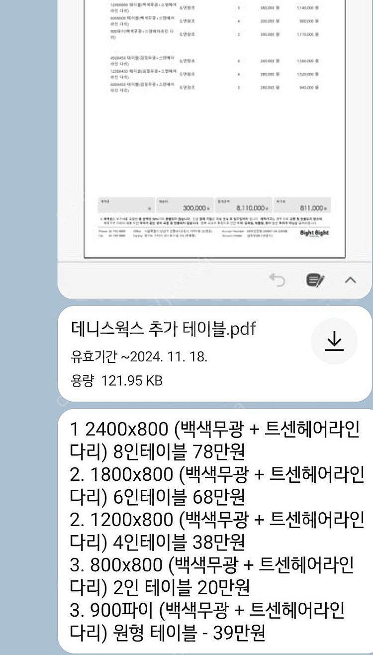 88퍼니처 하이엔드 트센 화이트무광 스테인리스 매장 테...--0