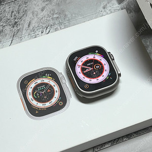 애플워치 울트라1(1세대) 티타늄 셀룰러+gps 49mm S급 풀박스 49만