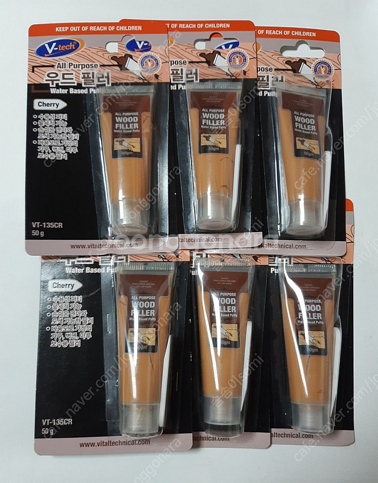 브이텍 우드필러 체리색 50g 마루보수--0