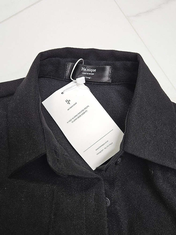 히니크 셔츠 원피스 블랙 s--2