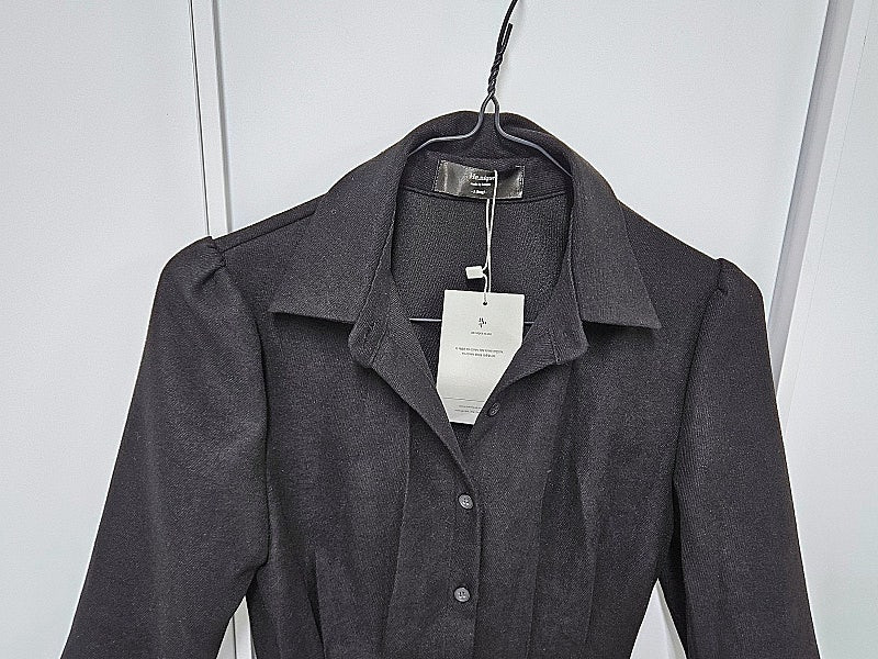 히니크 셔츠 원피스 블랙 s--4