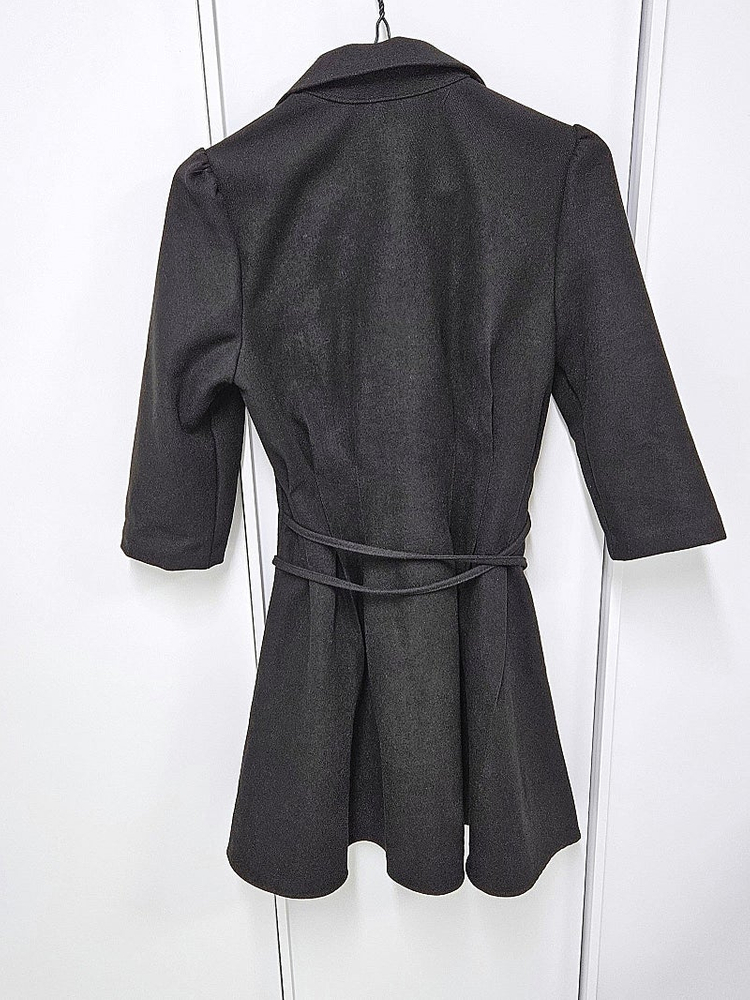 히니크 셔츠 원피스 블랙 s--6