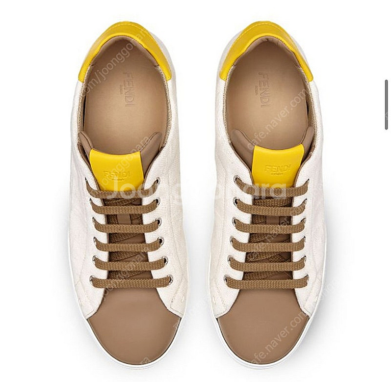 펜디 화이트 FF 로고 남성 스니커즈 7E1350/AAWXF19NX 9사이즈--1