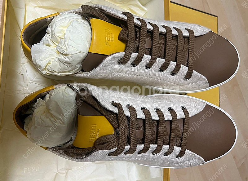 펜디 화이트 FF 로고 남성 스니커즈 7E1350/AAWXF19NX 9사이즈--2