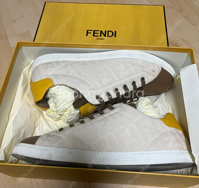 펜디 화이트 FF 로고 남성 스니커즈 7E1350/AAWXF19NX 9사이즈--3