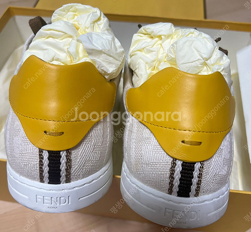 펜디 화이트 FF 로고 남성 스니커즈 7E1350/AAWXF19NX 9사이즈--4