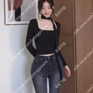 카인다미 골반볼륨업 하이웨스트 세미부츠컷 흑청 M, 카인다미 골반뽕청바지 흑청