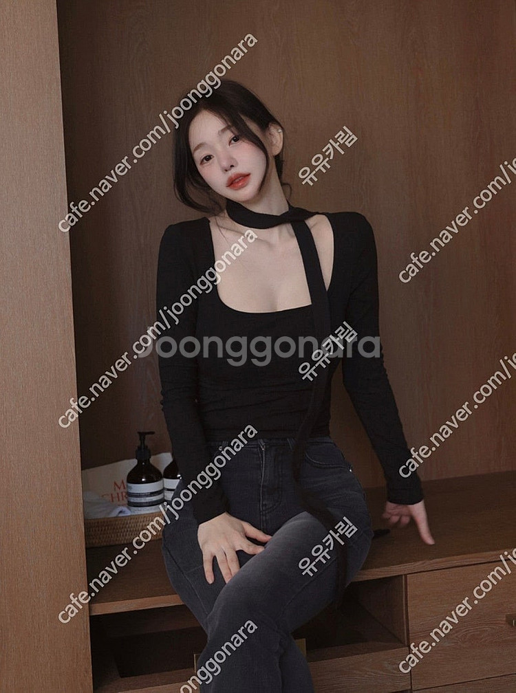 카인다미 골반볼륨업 하이웨스트 세미부츠컷 흑청 M, 카...--5