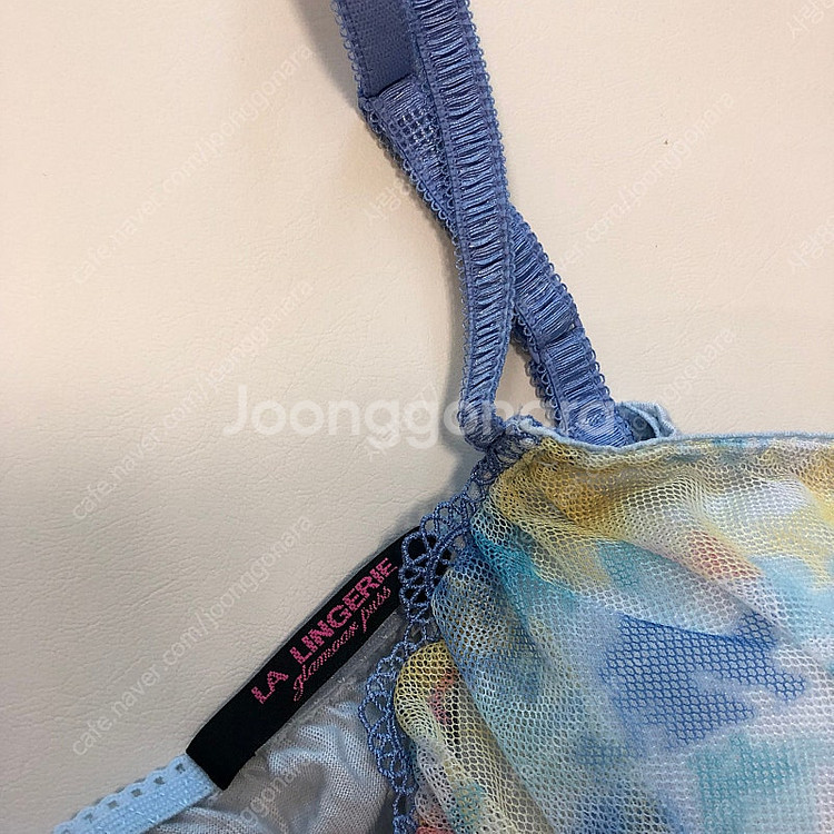 *미착용* 라란제리 망사 샤 레이스 수채화 슬립 투피스 세트 셋업--3