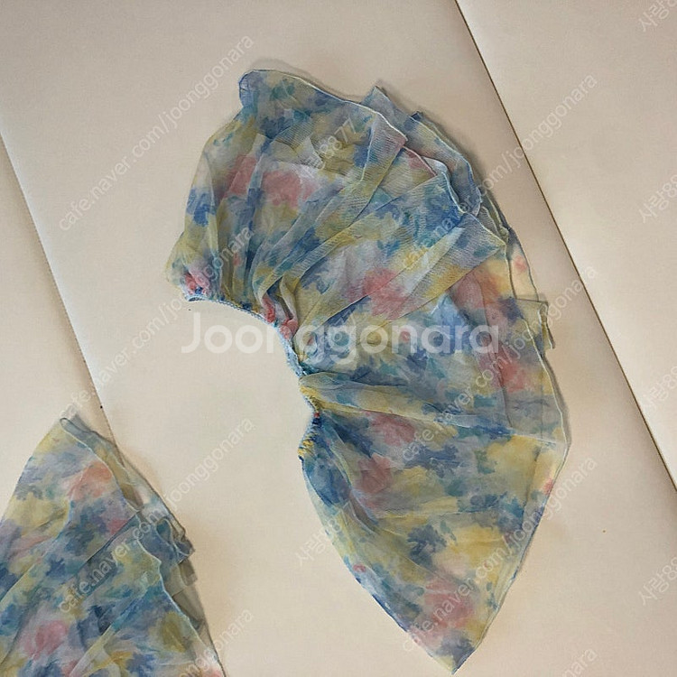 *미착용* 라란제리 망사 샤 레이스 수채화 슬립 투피스 세트 셋업--7