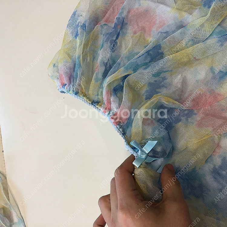 *미착용* 라란제리 망사 샤 레이스 수채화 슬립 투피스 세트 셋업--8